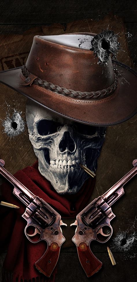 1920x1080px, 1080P free download | Wild West, bullet, gun, skull ...