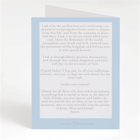 30 Day St. Joseph Novena Prayer Card | Light Blue#N#– Novena Cards