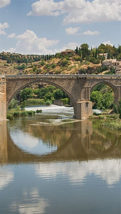 Wallpaper Spain, Toledo, city, bridge, trees, river 1920x1200 Picture, Image