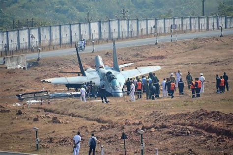 Indian MiG-29 catches fire at Goa airport after leaving runway on takeoff