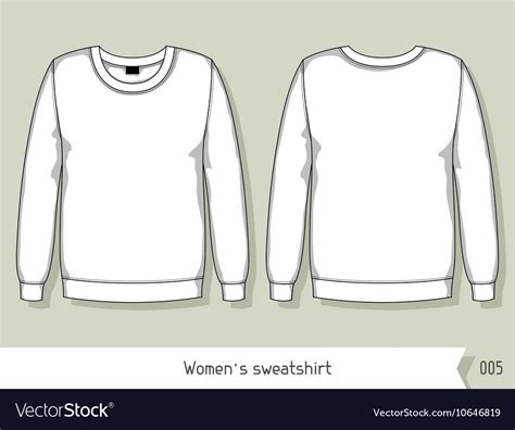 Women sweatshirt Template for design easily Vector Image