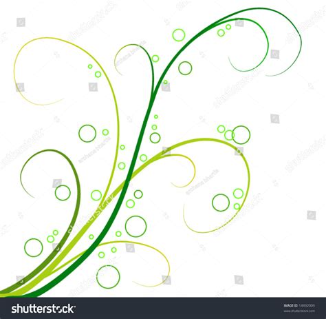 Vector Illustration Green Swirls Stock Vector 14932009 - Shutterstock