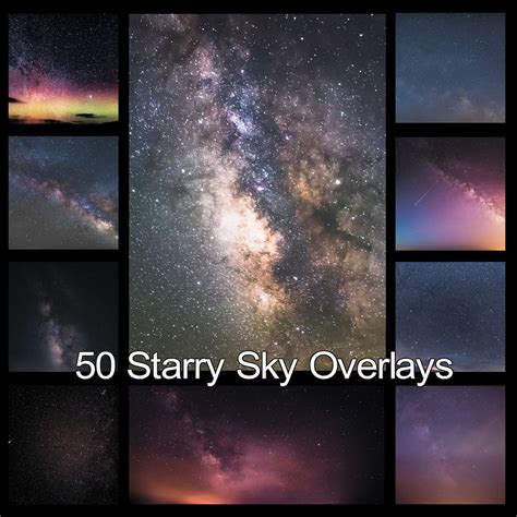 50 Starry Night Sky Overlays for Photoshop Sky Overlays | Etsy in 2022 | Sky overlays, Starry ...