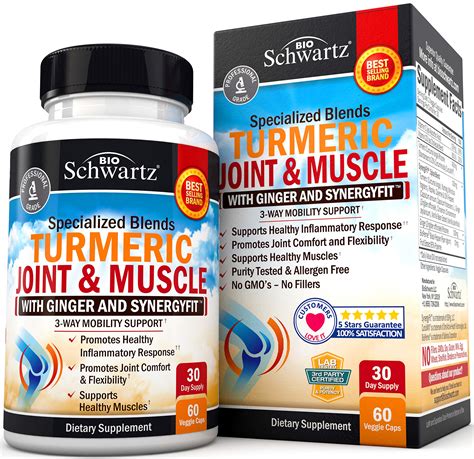 Turmeric Capsules with Ginger & Synergyfit Spice Blend- Supplement for ...