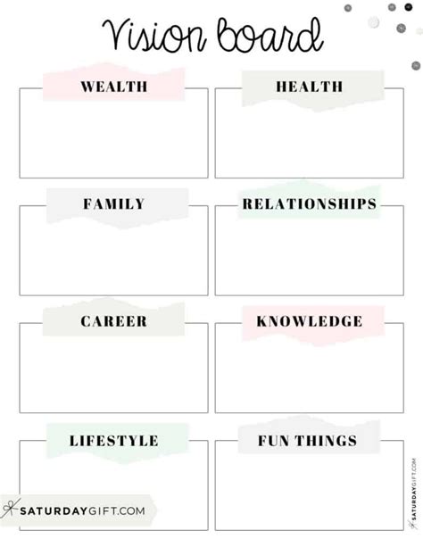 Free Vision Board Template | Vision board template, Free vision board ...