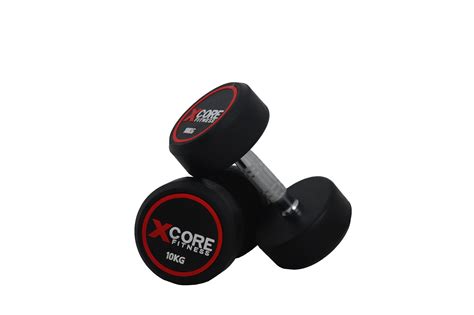 10kg Rubberised Fixed Dumbbell