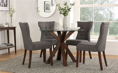 Images Of Dark Light Dining Chairs With Round Tables