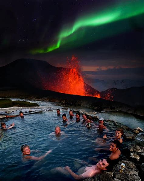 An extreme hot tub in Iceland. | Wonders of the world, Northern lights, Travel experience