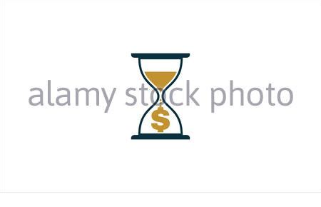 Money revenue icon in flat style. Dollar coin vector illustration on white isolated background ...