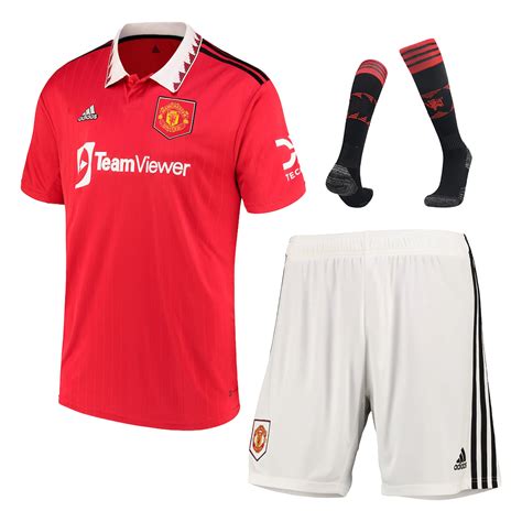 Conjunto Completo Manchester United 2022/23 Primera Equipación Local Hombre (Camiseta + Pantalón ...