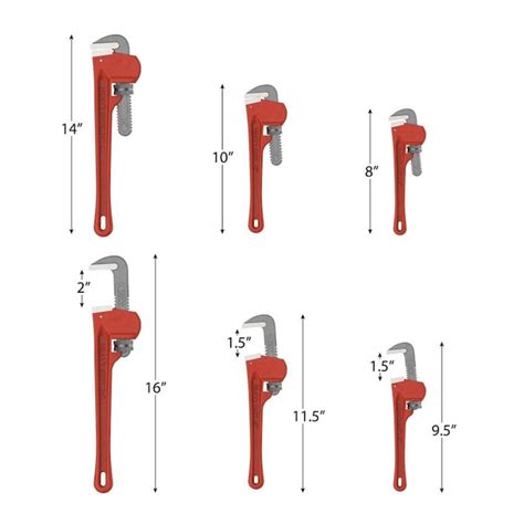 Fleming Supply 3-Piece 14-in Cast Iron Pipe Wrench Set in the Pipe Wrenches department at Lowes.com