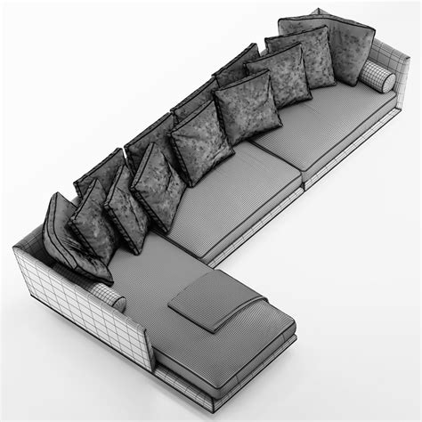 B&b Italia Noonu L Sofa - 3D Model for VRay