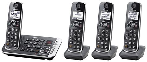 Panasonic Link2Cell Bluetooth DECT 6.0 Expandable Cordless Phone System ...