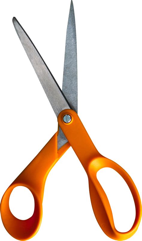 Orange scissors PNG image download
