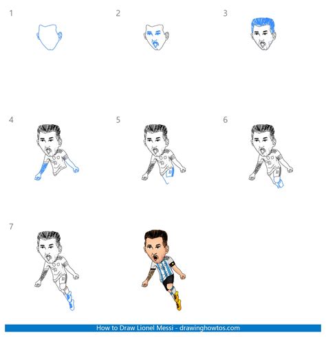 How To Draw Messi Step By Step Easy Lionel Messi Drawing Images ...