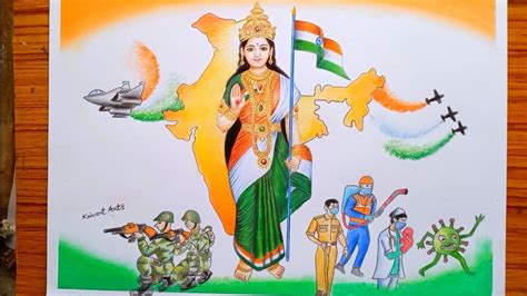 Indian Army Independence Day Drawing For Beginners - pic-twang