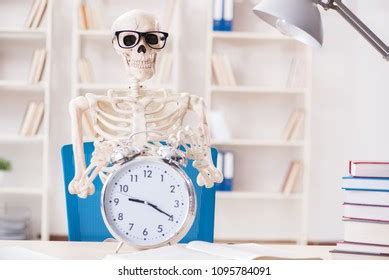 Skeleton Businessman Working Office Stock Photo 1095784091 | Shutterstock