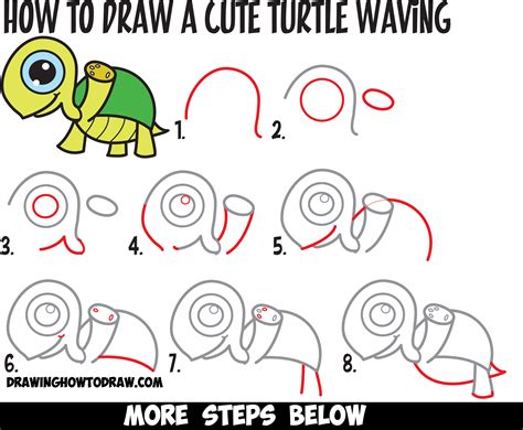 How To Draw A Turtle Step By Step For Kids