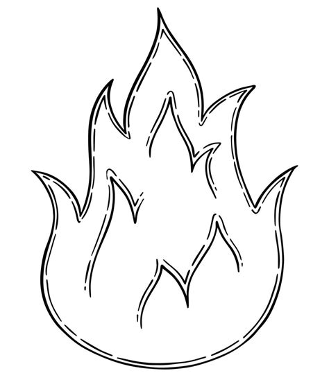 Printable Flame Coloring Pages Free For Kids And Adults