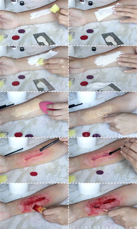 How to Create a Fake Wound for Halloween | Slashed Beauty