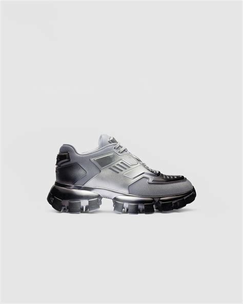 Silver/black Prada Cloudbust Thunder sneakers | Prada