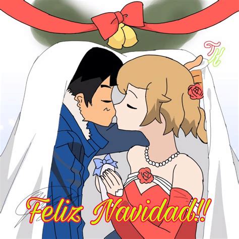 Ash and Serena (Xmas kiss) Amourshipping by TrainerKaick on DeviantArt