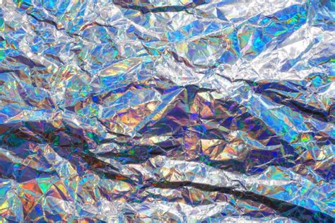 Premium Photo | Crumpled holographic foil paper textures