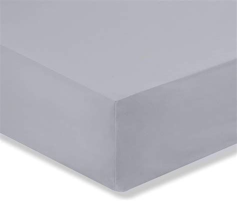 Grey Fitted Sheet Extra Deep 32cm in 100% Cotton by Bianca