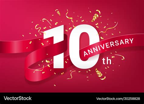 10th anniversary celebration banner template Vector Image