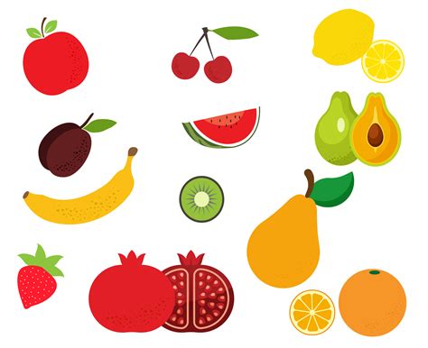 Fruit Clipart Illustration Set Free Stock Photo - Public Domain Pictures