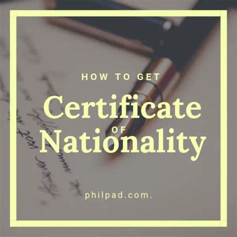 How to Get Certificate of Nationality - Philippine Citizens or Filipino