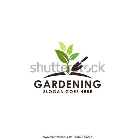 Gardening Logo Design Vector Template Stock Vector (Royalty Free) 1687356226