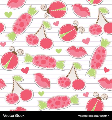 Cute pink seamless pattern Royalty Free Vector Image