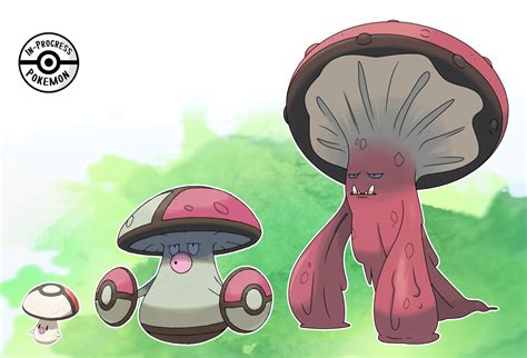 In-Progress Pokemon Evolutions | Humoongus Mushroom Pokemon Type: Grass, Poison...