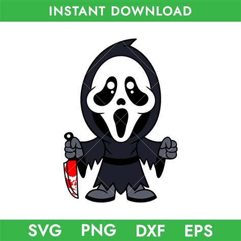 Scream Chibi Svg, Ghost Face Svg, Horror Movie Svg, Hallowee - Inspire Uplift