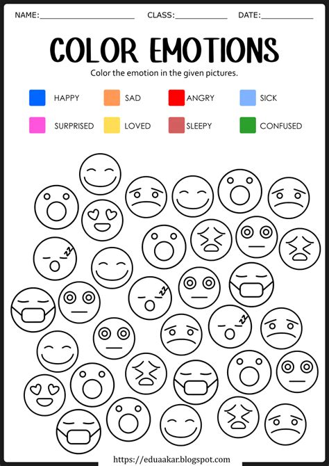 Feelings and emotions worksheets for kids – Artofit