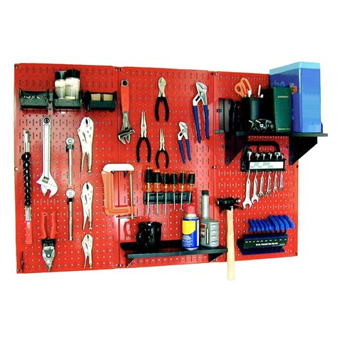 Shop Wall Control 30-Piece Steel Pegboards Kit (Actual: 16-in x 32-in ...