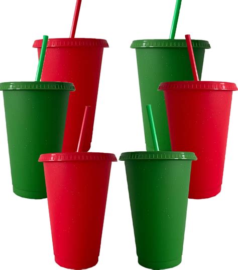 Happon 24oz Reusable Plastic Cups with Straws & Lids,6 Pack Tumbler with Straw and Lid Reusable ...