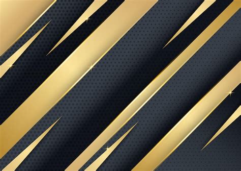 Premium Vector | Black gold background. vector luxury tech background. stack of black paper ...