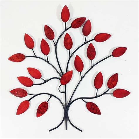 Best 15+ of Red Flower Metal Wall Art