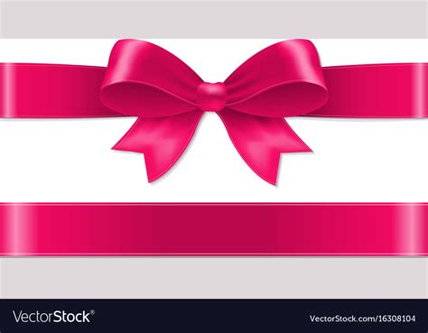 Pink bow Royalty Free Vector Image - VectorStock