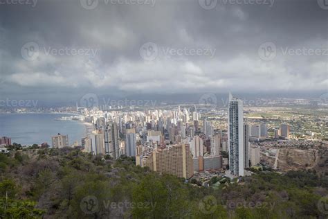 benidorm skyline in spain 21795623 Stock Photo at Vecteezy