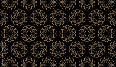 abstract luxury elegant gold and dark brown floral seamless pattern ...