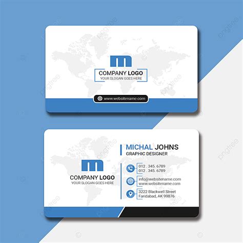 Professional Name Card Design In 2 Colors Template Download on Pngtree