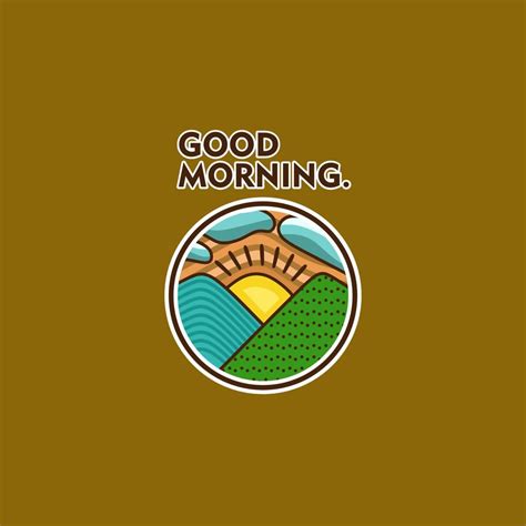 good morning logo illustration in flat design 17047639 Vector Art at ...