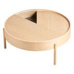 Woud Arc coffee table 89 cm, white pigmented oak | Finnish Design Shop