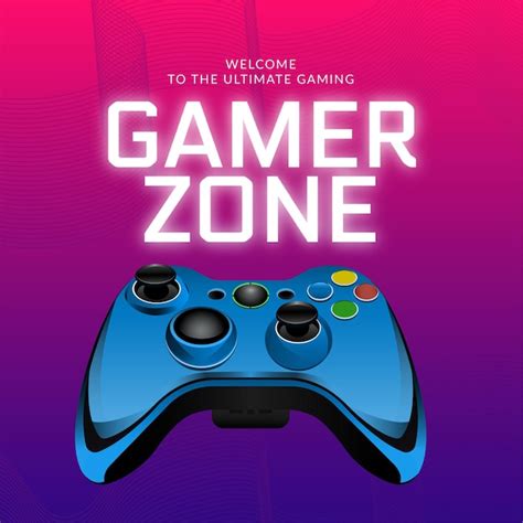 Premium Vector | Banner design of gamer zone template