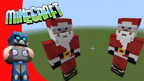 Santa Claus SKIN Pixel art Minecraft Tutorial / Como hacer estatua de ...