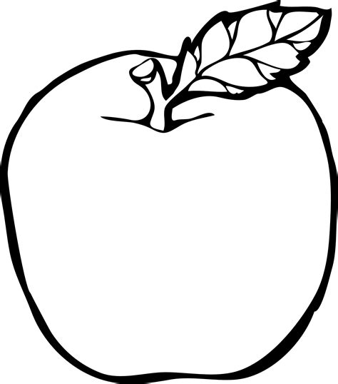 Apple Line Drawing - ClipArt Best