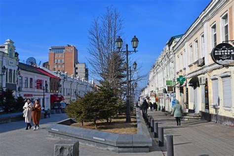 Vladivostok, Russia, January, 29,2019. People Walking in the Historic ...